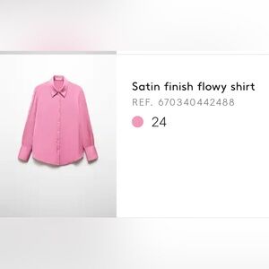 Mango satin shirt
